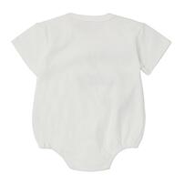 BUDDYLEE 半袖ボディスーツ&times;レギンス ロゴ ボーダー ホワイト&times;80cm