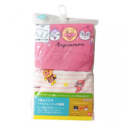 ANPANMAN アンパンマン トレーニングパンツ 3層 2枚組 ピンク×100cm