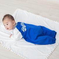 MLB スタジャン風ドレスオール ドジャース ブルー×50-70cm