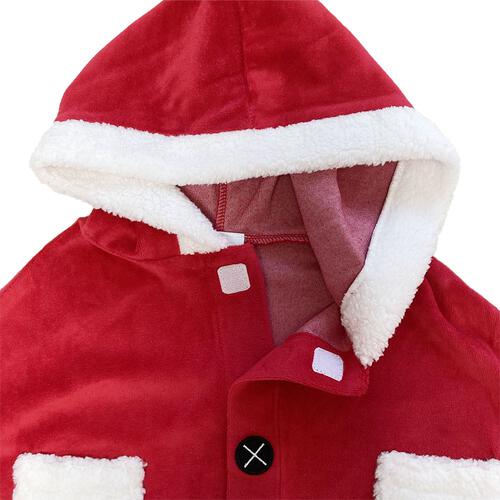 クリスマスマントベロア レッド×70-90cm ベビーザらス限定