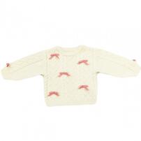 sophitica リボンニットプルオーバー オフホワイト×80cm