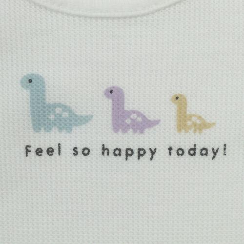 2枚組 袖無しロンパース肌着  鹿の子 恐竜 80cm