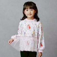 【Sophitica &times; tsumashi1118さん】Disney プリンセス 裏毛トレーナー 総柄 ピンク&times;130cm ベビーザらス限定