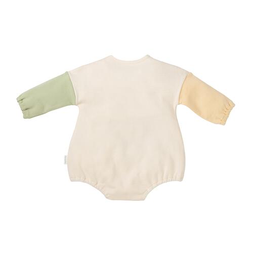 monpoke モンポケ 長袖ロンパース レギンス付き ナチュラル×70cm