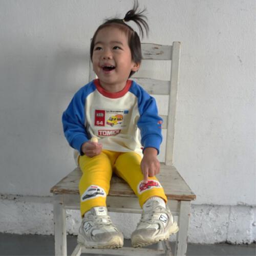 【TOMICA kie_158さんプロデュース】TOMICA トミカ 長袖トレーナー 前後着用デザイン ブルー×120cm