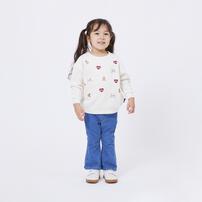 POLO BCS ハート刺繍トレーナー アイボリー&times;80cm ベビーザらス限定