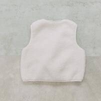 【FirstCloset×mioさん】ボアベスト オフホワイト×80cm