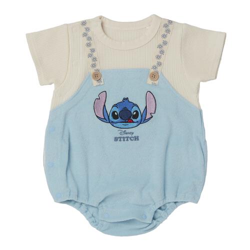 Disney ディズニー 半袖ボディスーツ 吊りブルマ風 スティッチ サックス&times;80cm ベビーザらス限定 赤ちゃん 出産準備 出産祝い ベビー服 子供服