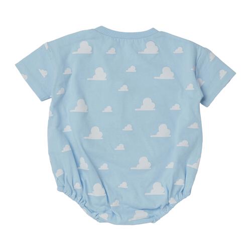 Disney  ディズニー 半袖ボディスーツ ドッカン サガラ TOY STORY ロゴ サックス&times;70cm ベビーザらス限定 赤ちゃん 出産準備 出産祝い ベビー服 子供服