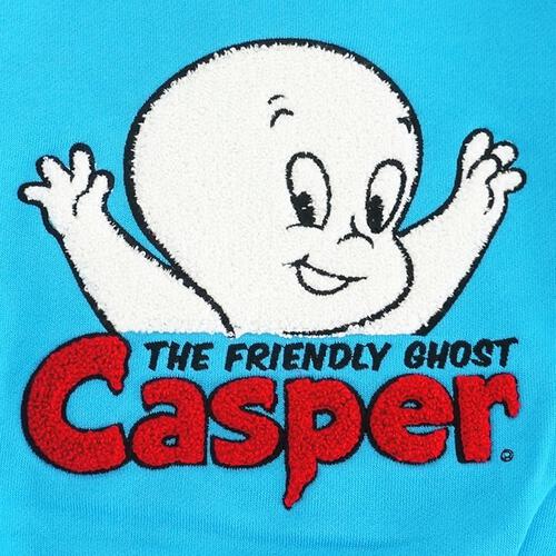 【Universal &times; chimajiro0730さん】 キャスパー 配色トレーナー ブルー&times;110cm