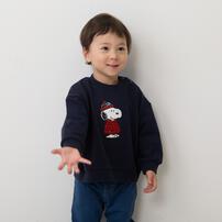 SNOOPY スヌーピー トレーナー サガラアップリケ ネイビー×90cm ベビーザらス限定