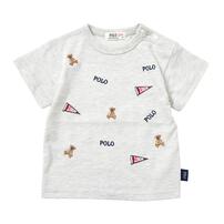 POLO BCS ロゴクマ半袖総柄Ｔシャツ オートミール&times;90cm ベビーザらス限定 赤ちゃん 出産準備 出産祝い ベビー服 子供服