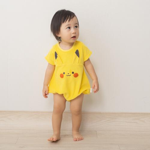 monpoke モンポケ 半袖ボディスーツ ピカチュウパイル monpoke モンポケ イエロー&times;80cm 赤ちゃん 出産準備 出産祝い ベビー服 子供服