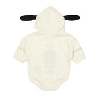 SNOOPY 長袖ボディスーツ フード付き 裏毛 スヌーピー ホワイト×80cm ベビーザらス限定