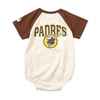 MLB ラグラン半袖ボディスーツ パドレス ブラウン&times;80cm