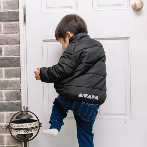 RAT-A-TATR ラッタッター 中綿 ジャケット ブラック×90cm