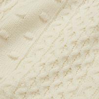 ベビーザらス限定　RAT-A-TATR ラッタッター ケーブルニット(ホワイト&times;90cm)