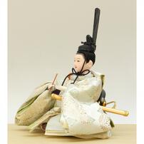 【雛人形】収納親王飾り「白木目吉祥文様蒔絵」（605887）