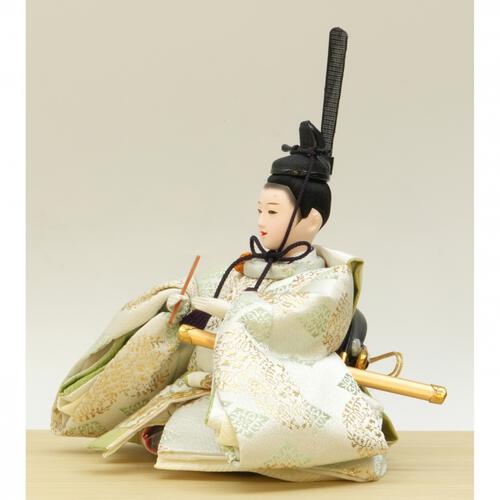 【雛人形】収納親王飾り「白木目吉祥文様蒔絵」（605887）