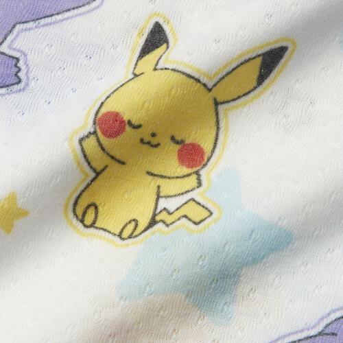 monpoke モンポケ 半袖パジャマ 総柄 腹巻付き イエロー&times;100cm