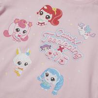 【ティニピン&times;しなこ】半袖Ｔシャツ パフスリーブ 天竺 ピンク&times;130cm