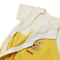 Disney ディズニー 半袖ボディスーツ 吊りブルマ風 くまのプーさん イエロー&times;70cm ベビーザらス限定