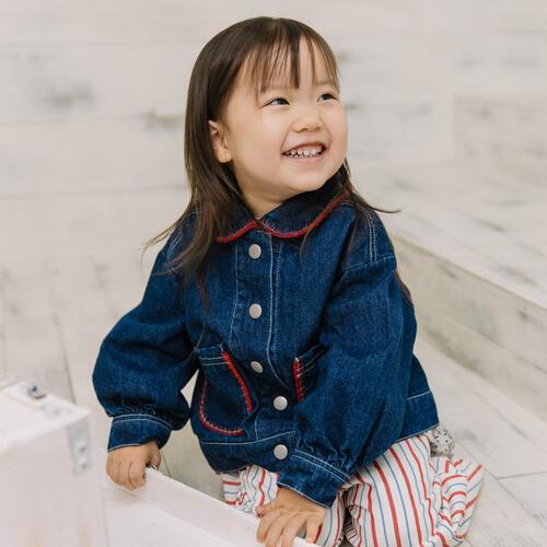 【FirstCloset×mioさん】デニムジャケット ネイビー×95cm