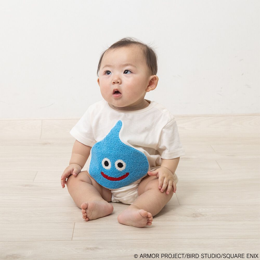 ドラクエベビー＆キッズ サガラ刺繍半袖ボディスーツ スライム