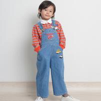 【TOMICA kie_158さんプロデュース】TOMICA トミカ オーバーオール デニム ブルー×100cm