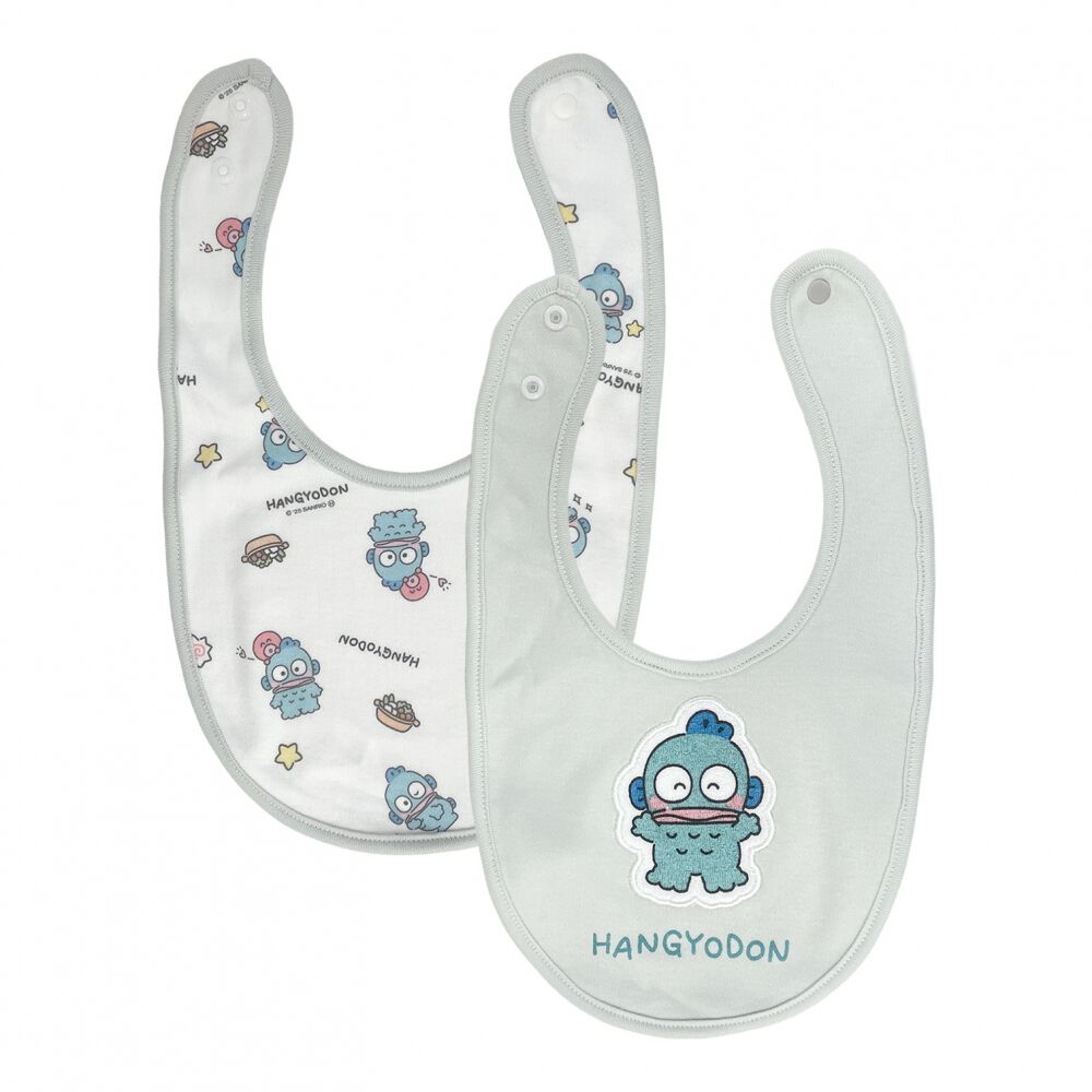 SANRIO サンリオ アップリケ付きスタイ2枚組 ハンギョドン(ブルー