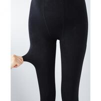 裏シャギーウエストらくらくマタニティタイツ（ブラック×L-LL）