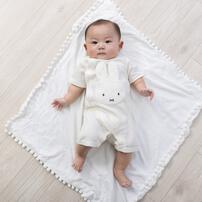 miffy ミッフィー 半袖フィットオール パイル ホワイト&times;50-60cm  ベビーザらス限定