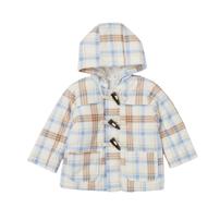 RAT-A-TATR ラッタッター ダッフルコート 中綿 チェック ナチュラル×80cm