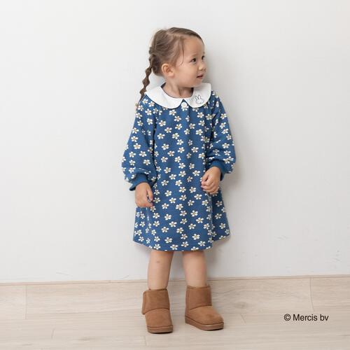 ミッフィーオハナソウガラプリントワンピース ブルー×90cm ベビーザらス限定