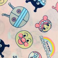アンパンマン フェイス総柄半袖パジャマ メッシュ ピンク&times;80cm