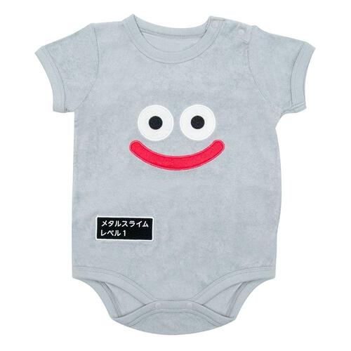 ドラクエベビー＆キッズ パイル半袖ボディスーツ メタルスライム(グレー×80cm) ベビーザらス限定
