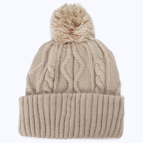 ケーブルニット帽 ミディアムベージュ×50-52cm ベビーザらス限定