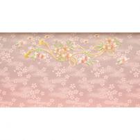 【雛人形】ケース飾り 親王飾り「桜リボン木目調パノラマアクリル」(322035)ひな人形 ひな祭り お雛様 おしゃれ【メーカー直送】