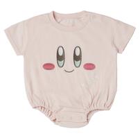 星のカービィ 半袖ボディースーツ 顔ドッカン 天竺 ピンク&times;80cm ベビーザらス限定