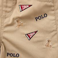 POLO BCS ロゴクマ総柄ハーフパンツ ベージュ&times;100cm ベビーザらス限定