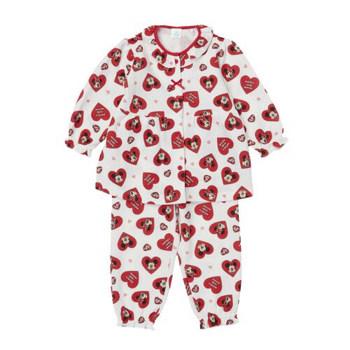 ディズニー 前開き長袖パジャマ フェミニン ミニー レッド&times;95cm ベビーザらス限定