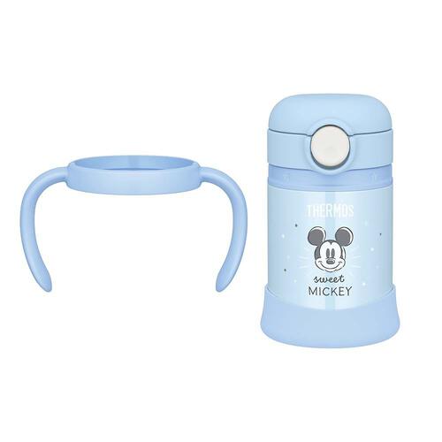 まほうびんのベビーストローマグ 250ml (パステルブルー ディズニー ミッキー柄)