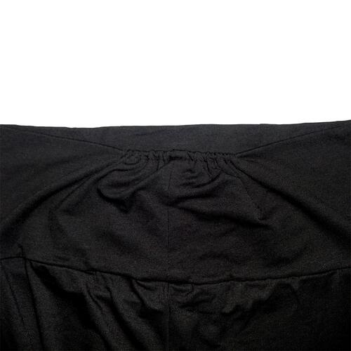 マタニティパンツ レギンス ストレッチ天竺 ブラック×L