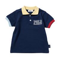 POLO BCS 配色半袖ポロシャツ ネイビー&times;90cm ベビーザらス限定