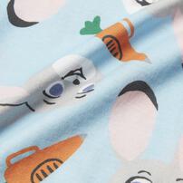 ディズニー ズートピア 半袖ボディスーツ 総柄 ジュディ ブルー&times;70cm