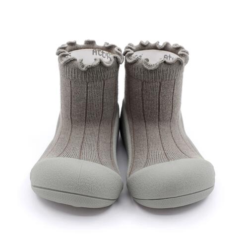 アティパス ポンポン ベビーソックスシューズ 11.5cm POM-POM カーキ