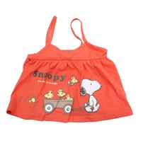 SNOOPY 半袖ロンパース &times;キャミソールチュニック スヌーピー レッド&times;80cm