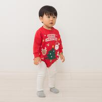 クリスマス ダルマオール コスチューム ベビー サンタクロース コスチューム 子供 衣装  裏毛 レッド×70cm ベビーザらス限定