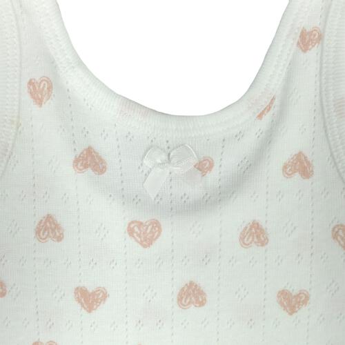2枚組おめかし袖なしロンパース肌着 ハート グリーン&times;70cm ベビーザらス限定
