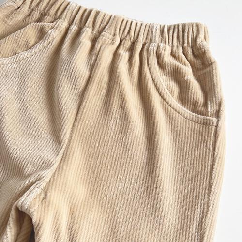 COJIKA 10分丈デイリーパンツ 無地 ニットコール ベージュ&times;95cm ベビーザらス限定